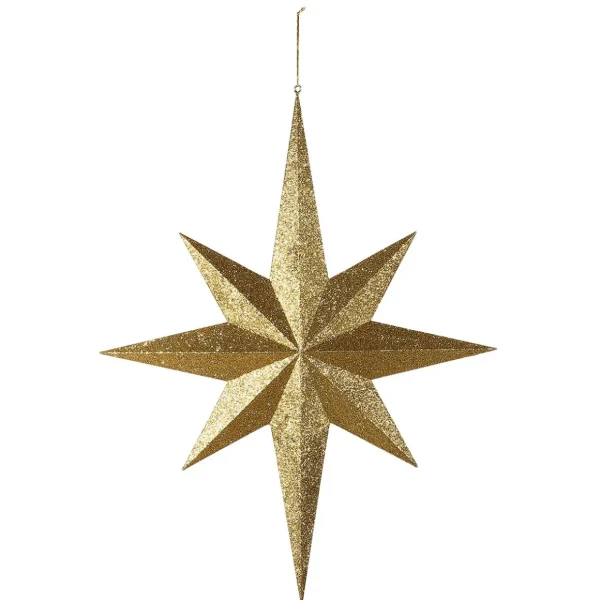 Weihnachtssterne^DecoWoerner XXL Deko Stern 80 Cm gold