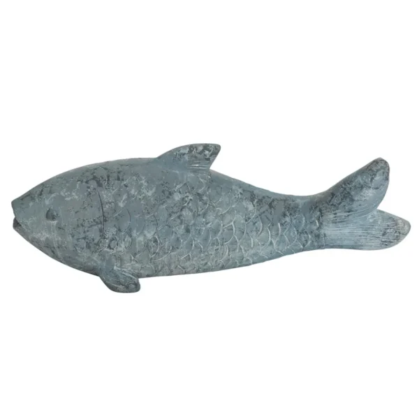 Sommerdeko^DecoWoerner XXL Deko-Fisch Deko-Objekt 48 X 13 X 17 Cm blau