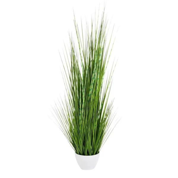 Dekogras^DecoWoerner XXL Deko-Tigergras Im Weißen Topf 120 Cm grün