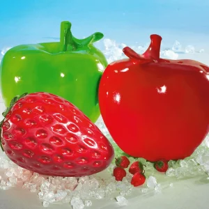 Themen-Deko | Frühlingsdeko^DecoWoerner XXL Erdbeer Lebensmittel-Attrappe 40 Cm 30 Cm Ø rot