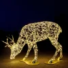 Deko-Licht | Dekotiere^DecoWoerner XXL LED Warm Hirschkuh Für Außen 120 Cm silber