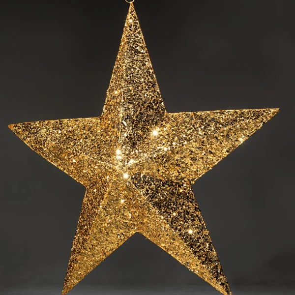 Xxl Weihnachtsdeko | Weihnachtssterne^DecoWoerner XXL Metall-Deko-Stern, , 150 Cm Ø gold