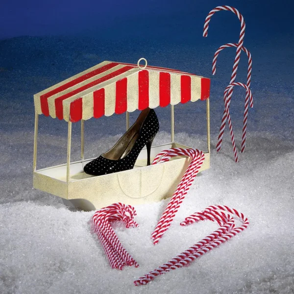 Weihnachtsfiguren^DecoWoerner XXL Zuckerstangen Lebensmittel-Attrappe 5 Stück 40 Cm rot