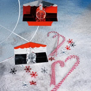Weihnachtsfiguren^DecoWoerner XXL Zuckerstangen Lebensmittel-Attrappe 5 Stück 40 Cm rot
