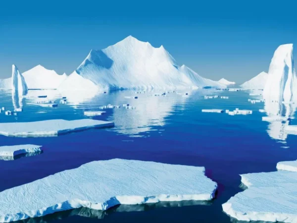 Xxl-Banner | Winterdeko^DecoWoerner XXL-Planenbanner "Eisschollen Im Polarmeer" Aus Schwer Entflammbarer LKW-Plane 300 X 400 Cm