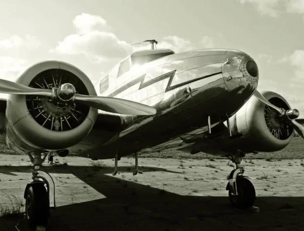 Themen-Banner | Xxl-Banner^DecoWoerner XXL-Planenbanner "Flugzeug" Aus Schwer Entflammbarer LKW-Plane 250 X 330 Cm Grau