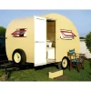 Themen-Banner | Xxl-Banner^DecoWoerner XXL-Planenbanner "er Retro-Wohnwagen" Aus Schwer Entflammbarer LKW-Plane 250 X 330 Cm gelb