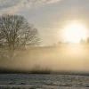 Xxl-Banner | Winterdeko^DecoWoerner XXL-Planenbanner "Winternebel" Aus Schwer Entflammbarer LKW-Plane 250 X 330 Cm Grau