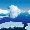 Xxl-Banner^DecoWoerner XXL-Textildruck "Eisberg/Polarmeer" 3 X 4 M blau