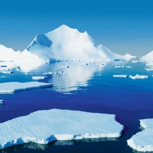 Xxl-Banner^DecoWoerner XXL-Textildruck "Eisberg/Polarmeer" 3 X 4 M blau