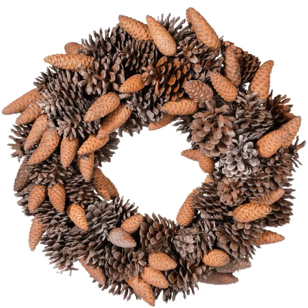 Herbstdeko | Weihnachtskränze^DecoWoerner Zapfenkranz 45 Cm Ø braun