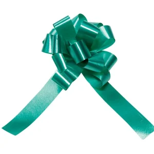 Geschenkschleifen^DecoWoerner Zieh-Schleife, 10 Cm Ø, , 50 Stück grün