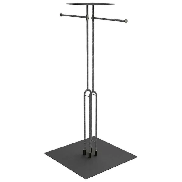 Kleiderständer^DecoWoerner Zweiarmiger Kleiderständer LOFT, 85 - 145 Cm schwarz
