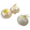 Gemüse & Kräuter^DecoWoerner Zwiebel Lebensmittel-Attrappe, Pack à 3 Stück weiß
